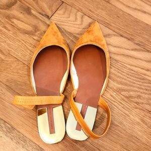 Zara flat point sandals size 36